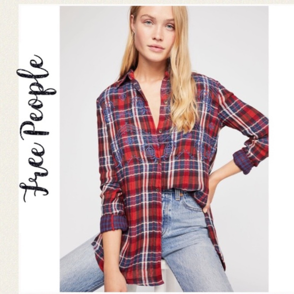 🆕 Free People Magical Plaid Button Down - Picture 2 of 3